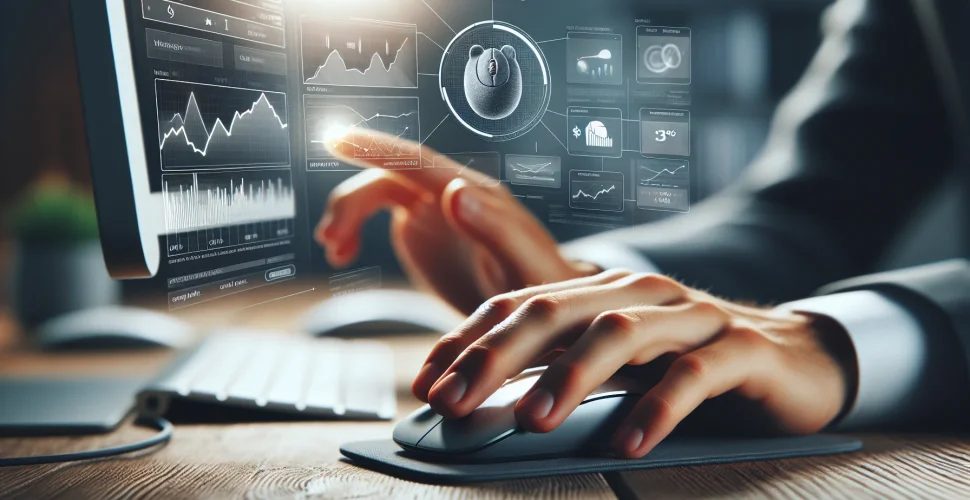 Laptop-Bildschirm mit Fondsvergleich und Finanzdiagrammen zur Geldanlageplanung